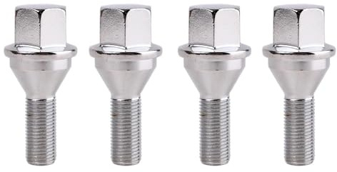écrous de roue Compatible avec Chrysler pour 200 2015-2017 goujons de roue de voiture M12 × 1,25 boulons de roue argent 28 mm