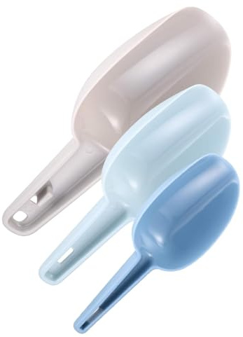 3 Pcs Ice Scoop, Kunststoff Lebensmittel Scoop, Klein für Mehl, Popcorn, Kaffee, Süßwaren & Tierfutter, Universal Küchenschaufel