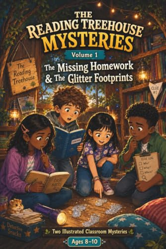 The Reading Treehouse Mysteries Volume 1: The Missing Homework & The Glitter Footprints: Two Illustrated Chapter Books for Kids Ages 8–10, School ... Chapter Book Mysteries for Kids Ages 8–10)