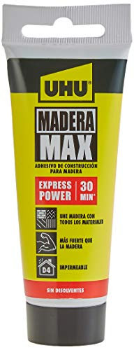 UHU Madera Max Express- Adhesivo de Construcción para madera,100g