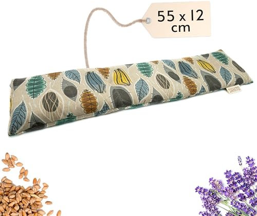 Saco Semillas Microondas (55x12 cm) - Cojin Térmico Natural para Cervicales y Lumbalgia, Uso en Calor o Frio - Gran Retencion de Calor - Muy Duradero con Tela de Primera Calidad - Aroma a Lavanda