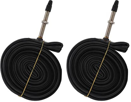 700x23c Schlauch, 2er Pack Anti Aging Durable Shock Absorption Butyl Rubber Fahrradschlauch für Rennrad für Mountainbike(700X23C Französischer Mund 60)