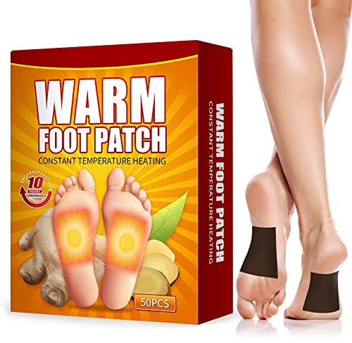 Parches desintoxicantes para pies, 50 almohadillas calentadoras de pies que eliminan las toxinas del cuerpo, almohadillas de bambú y jengibre para aliviar el estrés y dormir profundamente