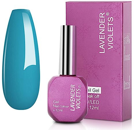 Lavender Violets 12ml Gel Nail Polish UV LED Soak Off Nail Lamp Curing Manicure Pedicure Larger Content Salon Quality Swedish Blue H466