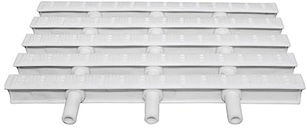 XPLKQXE Entwässerungsgitter Pools, Splice Sink Activity Gitter, PPS-Kunststoff-Gitterrost-Abdeckung, Rinnenablauf Abdeckung Rost, Einfahrten Terrassen Pooldecks (Farbe : Weiß, Größe : 25cm)