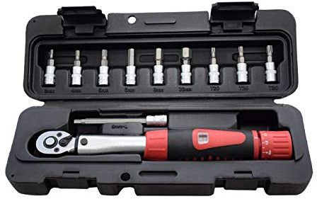JMorCO Set Chiavi Dinamometriche 1/4 2-24 Nm,con 10 Accessori,per La Manutenzione Della Bici