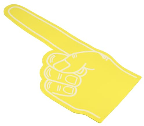 PATIKIL Riesiger Schaumstofffinger 18 Zoll, Eva DIY Blanko Schaumstoffhand Cheerleading Lebendige Farbe für Feier, Pom Poms, Sportveranstaltungen, Spirit Games, Party, Gelb