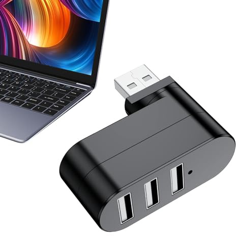 Hub Divisor USB Inalámbrico, Concentrador USB De Extensión Múltiple De ABS, Transferencia De Datos Multipuerto, Concentrador De Transferencia De Velocidad Inalámbrico para Teclado De PC para