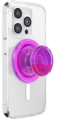 PopSockets Phone Grip for MagSafe, Magnetic Holder, Phone Stand, Hot Pink - Lava Lamp Aviation