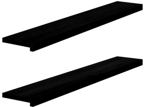 vidaXL Alféizares de Ventana 2 uds Madera Maciza Roble marrón Oscuro