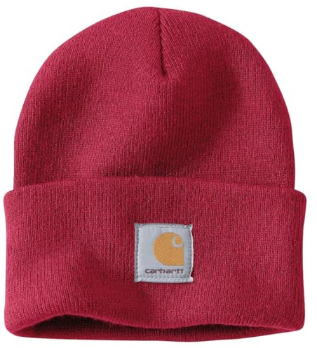 Carhartt Gorro de Punto Unisex, Rojo Industry, Talla única