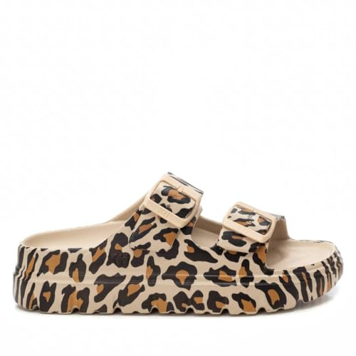 XTI - Chancla Mujer Leopardo - Calzado Cómodo y Versátil - Moda casual - Modelo 14255011 (Talla 40)