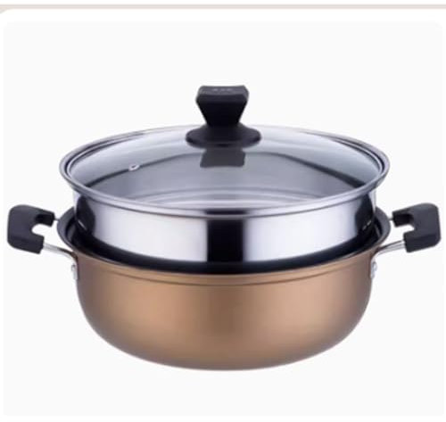 MQPALZKD Olla Antiadherente, Vaporera For Sopa, Olla Caliente Doméstica De Dos Capas, Cocina De Inducción, Vaporera Pequeña