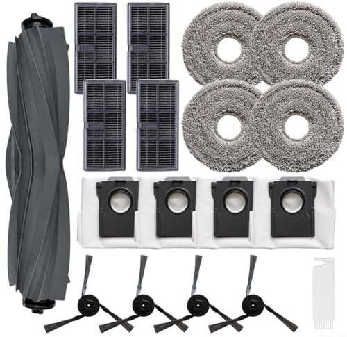 Para MOVA P50 Pro para paño de trapeador ultra y kit de repuesto de bolsa de polvo con cepillos laterales para una limpieza eficaz