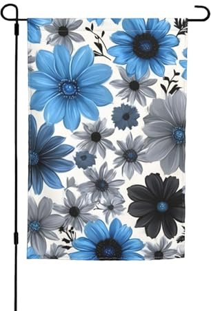 Drapeau de jardin avec imprimé de fleurs de dahlia - Décoration d'extérieur pour patio, porche ou pelouse