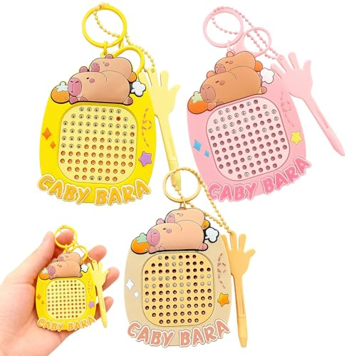 Capybara Fidget Toys, 3er-Set Anti Stress Spielzeug, Fidget Toys Set Für Kinder Und Erwachsene, Stressabbau Spielzeug, Ideal Für Konzentration Und Kreativität