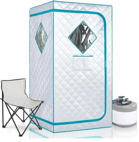 Portable Full Size Steam Sauna Personal Steam Sauna at Home Indoor Full Body Steam Sauna Spa with 4L Sauna Steam Generator Efficient Heating
