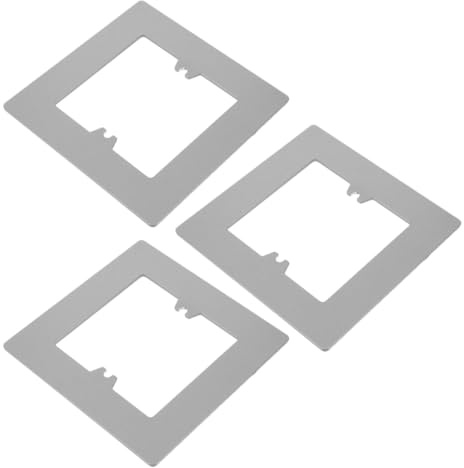 LIFKOME Placa de Pared Decorativa Gris para Enchufe E Interruptor 86 Tipo, 3 Piezas, Cubierta de Placa sin Costuras para Reparación y Protección de Enchufes Eléctricos en Hogar