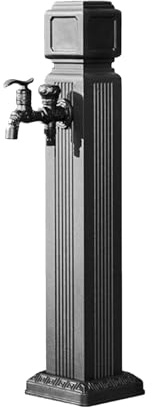 Fontaine Extérieure de Jardin, Colonne d'eau de Jardin À Double Sortie en Cuivre, Colonne d'eau avec Robinet, pour l'arrosage/Irrigation/Lavage(65cm/25.6in)