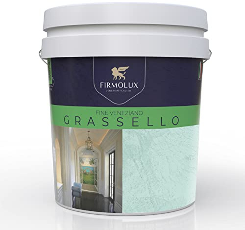 FirmoLux Grassello Authentic Venetian Plaster | Polished Plaster | Made in Italy from Lime & Marble | Gray-Green Colors (13) | Color: BM619 Copper Patina
