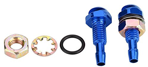 scheibenwaschdüsen universal + Windschutzscheibe Sprayer 2pcs Universal Aluminiumlegierung Auto Front Washer Nozzle(Blau)