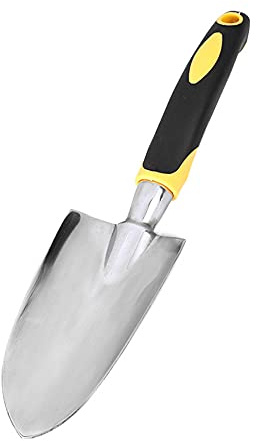 SagaSave - Cazzuola da giardino e pala con manico ergonomico antiscivolo, in lega di alluminio, pala da giardino per giardinaggio, coltivazione, giardinaggio, piante