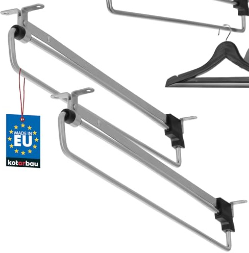 KOTARBAU® 2er Set Ausziehbare Kleiderstange für Garderobenschrank 400mm