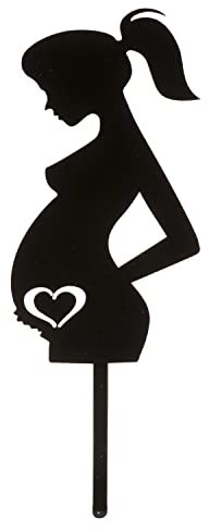 dekora - Decoración Tartas, Decoración Mujer Embarazada - 16 x 6 cm