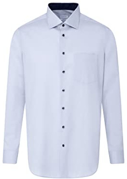 Chemise business homme Seidensticker - coupe classique - sans repassage - col Kent - manches longues - 100 % coton