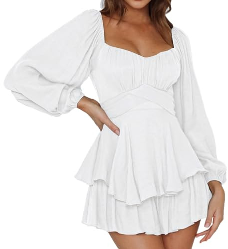 Piratenkostüm Damen Sommerkleid, Swing Kleid Off Shoulder Slash Neck Skaterkleid Einfarbiges A-Linien- Trägerloses, Knielanges Patchwork- Strandkleid Party Karneval kostüm Piratin