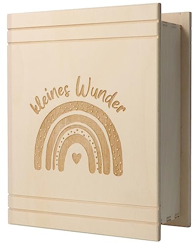 Spruchreif | Spardose in Buchform mit Gravur | Holz-Spardose mit Gravur | Geldgeschenk | Buch-Spardose | Lustige Sparbüchse für Kinder | Taschengeld Spardose | Spardose für Jungen und Mädchen