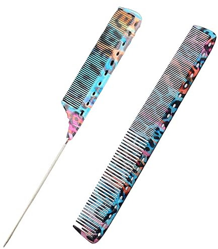 JOCXZI Hairdressing Kit - 2 Piece Salon Comb - Heat Resistant, Antistatic - Carbon, Graphiti