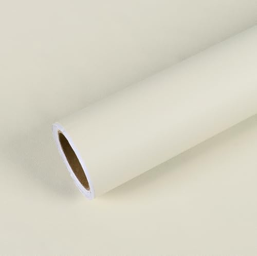 VEELIKE Papier Peint adhesif Beige Épaissir Stickers pour Meubles Papier Peint Chambre Armoire Rouleau Adhesif Decoratif Salon Papier Autocollant pour Meuble Cuisine Lavable Salle de Bain 40cm×900cm