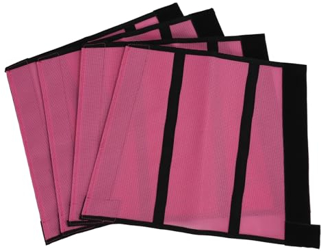 Pongnas Pferdefliegengamaschen, Verhindern Trampeln, Feines Netz, Schützende Pferdefliegenstiefel, Bequem für die Pferdeweide (Rosenrot)