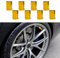 deemars 8 Paquets D'embouts de Valve de Pneu de Voiture, Bouchons de Valve de Pneu, Capuchons de Tiges de Valve en Plastique pour Voiture avec Joint en Caoutchouc Universel pour SUV Truck (Or)