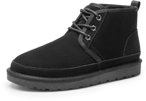Bruno Marc FuzzyGo - Botas de Nieve de Invierno Hombre con Forro Calido Zapatos Invierno con Suela Ligera de TPR Comodo Botines,Size 43.5,Negro,SBSB2402M