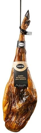 NICO JAMONES - JAMON DE BELLOTA IBERICO 100% RAZA IBERICA PIEZA. Jamon de aproximadamente 8kg con una curación de más de 36 meses