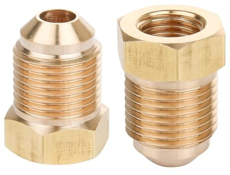 2 piezas racor reductor de latón 3/8 a 1/4 pulgadas, reducción M/H, racor roscado para instalación de tuberías de agua