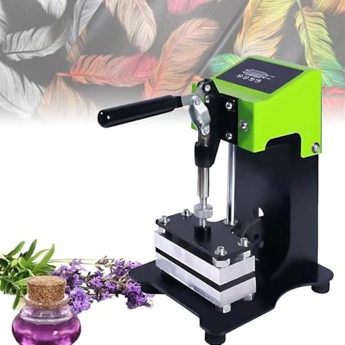 vanenferse Macchina per Goffratura Manuale, Pressa a Caldo per Colofonia 6 Piastre Riscaldate da 12 Cm, Banco Lavoro per Pressa a Caldo Pannello Controllo Digitale per Piante da Fiore in Pelle PU