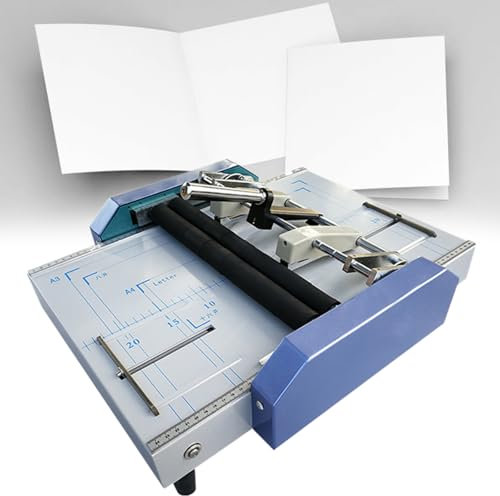 Beachtiful A3 Broschürenfalzbindemaschine, Papierfalz- und Bindemaschine, 2-in-1-Funktion, Multifunktionaler Papiermacher, Broschürenordner-Hefter, für Schulen, Druckereien, Büros