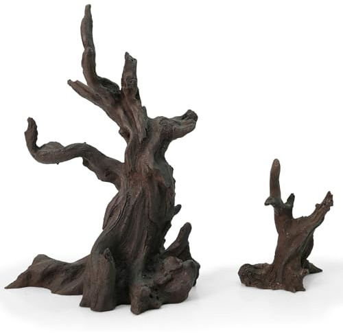 FZONE Bois Flotté en Résine pour Aquarium, Ornement en Forme d’Arbre pour Aquascaping en Eau Douce et Nano-Aquariums