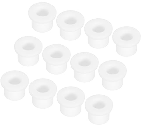 sourcing map 15Pcs t Shape Rubber Grommet Mount Dia 14mm ID 9mm H 12mm White Seal Protection Cable Grommets Flexible for Cable Pipe