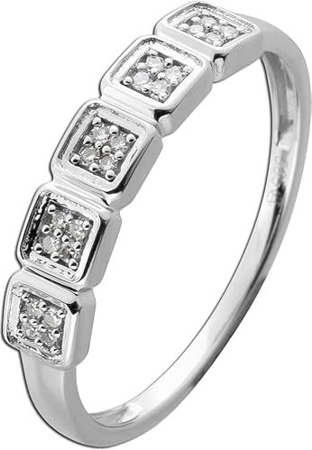 Ch.Abramowicz Diamantring Weißgold 585 14K Brillanten 0.08ct 19