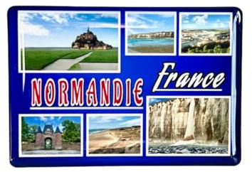 Normandie Frankreich , Normandie Magnet , Normandie Frankreich Kühlschrankmagnet , Normandie Souvenir , Normandie Geschenkartikel , Normandie Deko , Normandie Reiseandenken