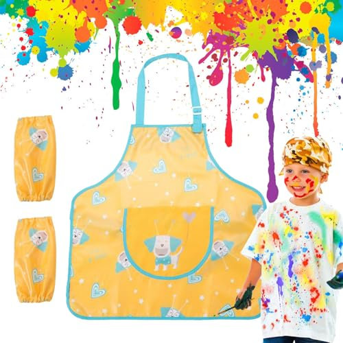 Generisch Malschürze,Kinder Malschürze Mit Verstellbaren Trägern | Kreativ-Schürze Mit Cartoon-Muster Für, Mädchen Und Jugendliche