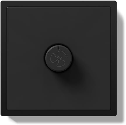 BSEEDLIFE Interrupteur de Vitesse pour Ventilateur de Plafond,Interrupteur Rotatif Mural,80 * 80mm,Noir