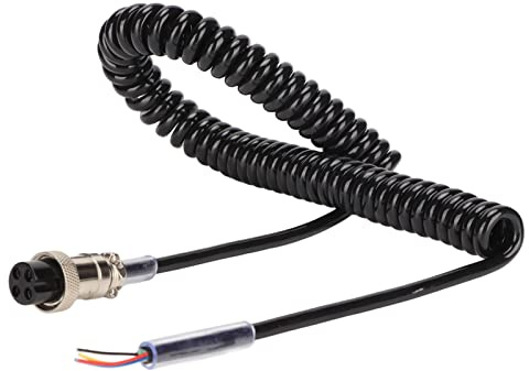 Mikrofonkabel Hane Till Hona Sladd, 4-stiftskontakt Flexibel Handy Coiled Förlängningsmikrofon, Bra Skärmande Mikrofonkabel Mikrofonkabel, för CB HAM Radio