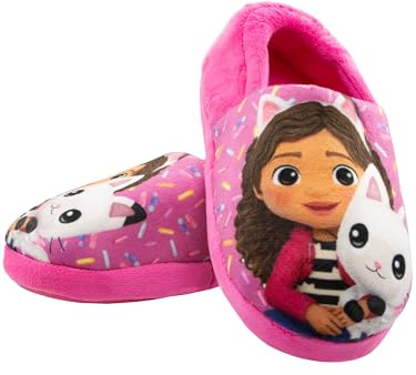 DreamWorks La Casa De Muñecas De Gabby Zapatillas Niña | Gabby Y Pandy Paws Zapatillas Peluche | Rosa 35