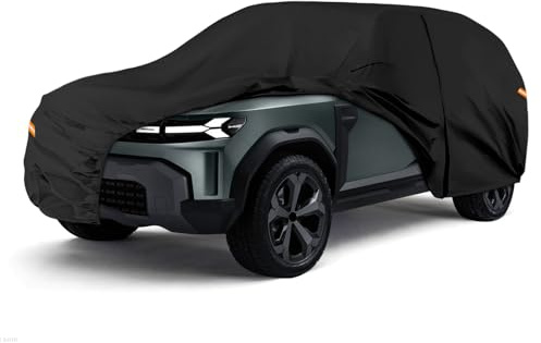 Autoabdeckung Wasserdicht für 2024-2025 Dacia Bigster/Renault Boreal | Vollgarage Autoplane Auto Abdeckplane Winter Sommer Allwetter Outdoor Abdeckung mit Reißverschluss Tür, Windschutzbänder