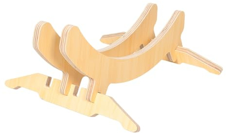 MAGICLULU Supporto Bici da Terra in Legno Stile Portatile Montaggio Senza Attrezzi Espositore Bici per Strada e Mountain Bike Stabile e Leggero per Riparazioni e Parcheggio